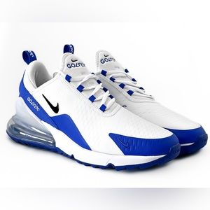 Nike Air Max 270 G Golf Shoes White Racer Blue Men's Sz 9 CK6483-106